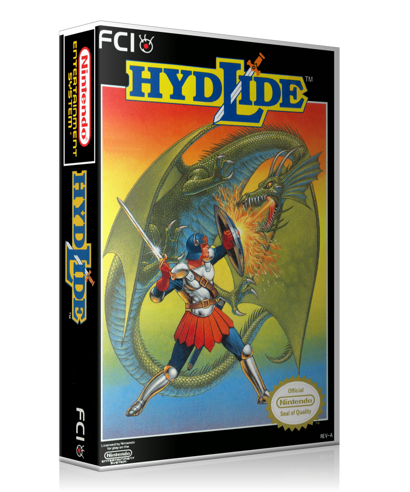 NES Hydlide Retail Game Cover To Fit A UGC Style Replacement Game Case