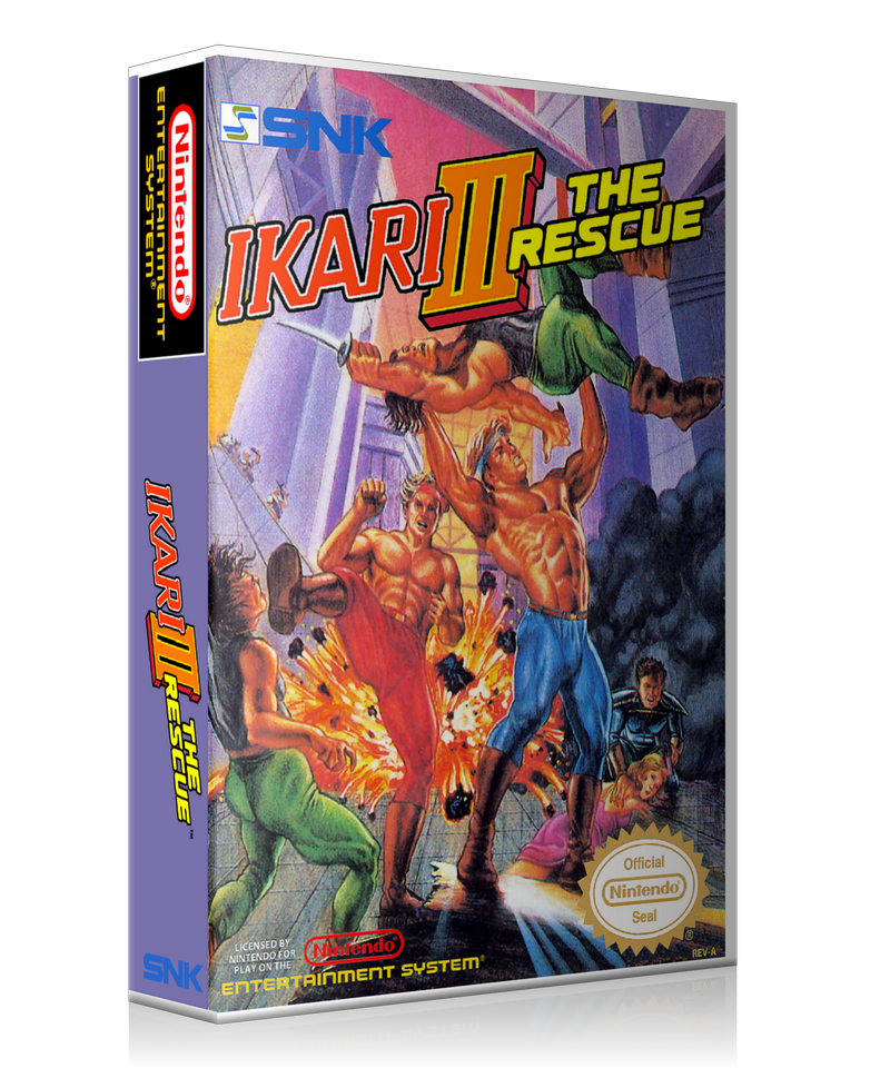 NES Ikari Warriors 3 Retail Game Cover To Fit A UGC Style Replacement Game Case