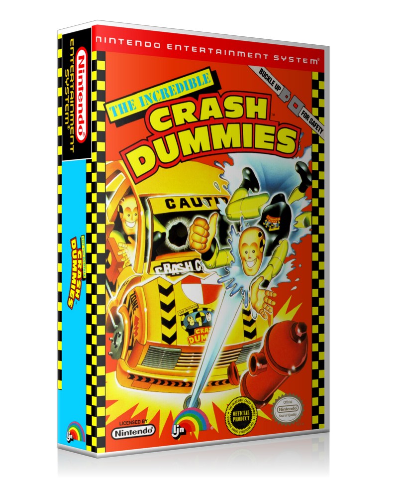 NES The Incredible Crash Dummies Retail Game Cover To Fit A UGC Style Replacement Game Case