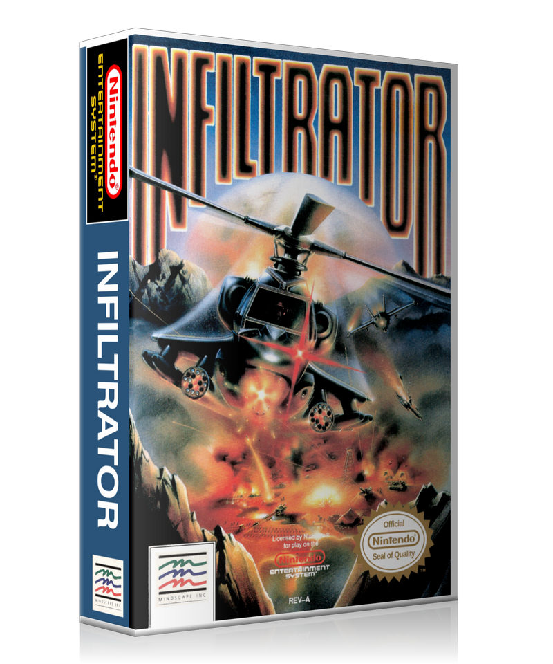 NES Infiltrator Retail Game Cover To Fit A UGC Style Replacement Game