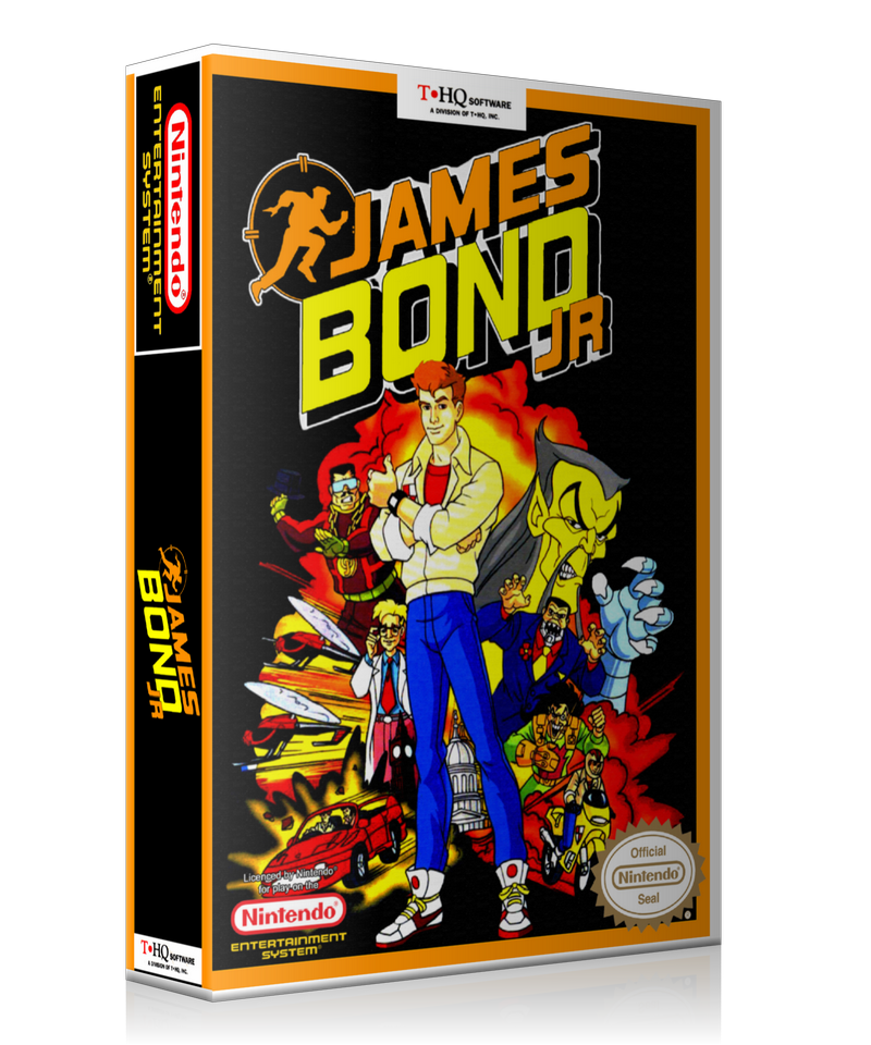 NES James Bond JR Retail Game Cover To Fit A UGC Style Replacement Game Case