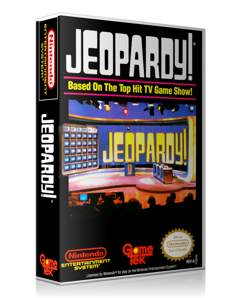 NES Jeopardy Retail Game Cover To Fit A UGC Style Replacement Game Case