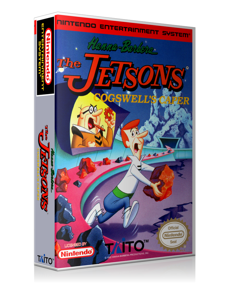 NES Jetsons Cogswell's Caper Retail Game Cover To Fit A UGC Style Replacement Game Case