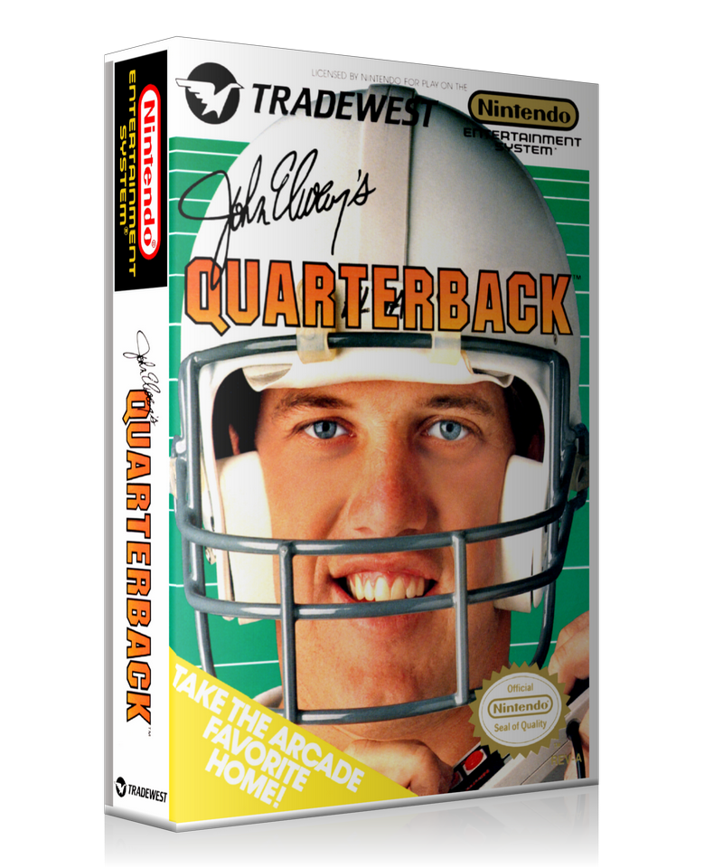 NES John Elway's Quarterback Retail Game Cover To Fit A UGC Style Replacement Game Case