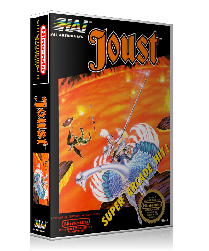 NES Joust Retail Game Cover To Fit A UGC Style Replacement Game Case
