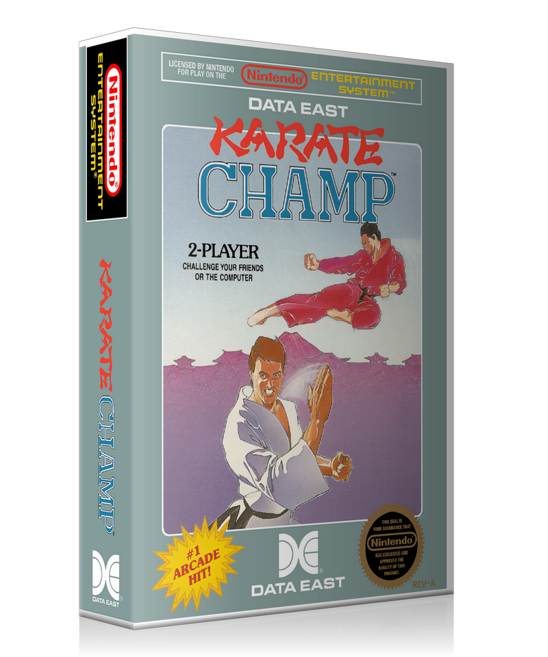 NES Karate Champ Retail Game Cover To Fit A UGC Style Replacement Game Case
