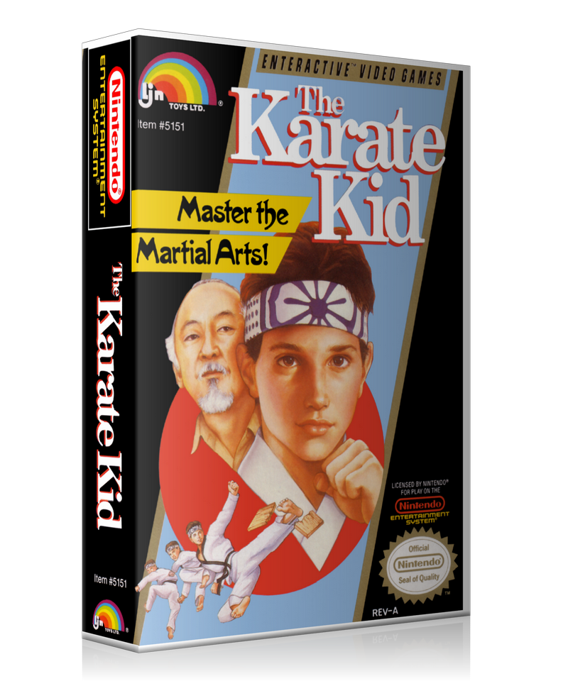 NES Karate Kid Retail Game Cover To Fit A UGC Style Replacement Game Case