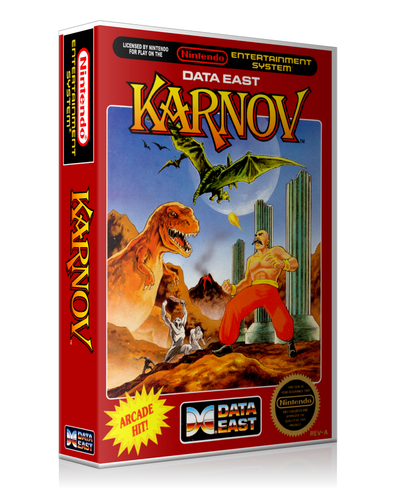 NES Karnov Retail Game Cover To Fit A UGC Style Replacement Game Case