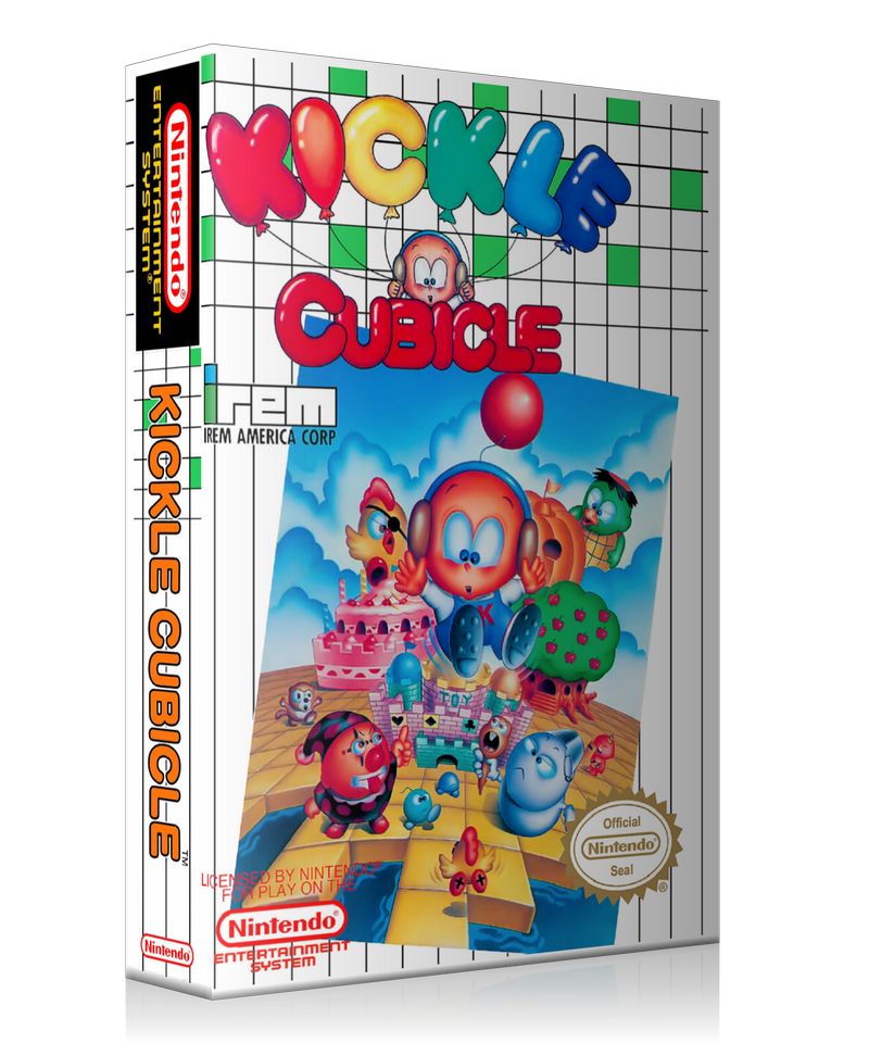 NES Kickle Cubicle Retail Game Cover To Fit A UGC Style Replacement Game Case
