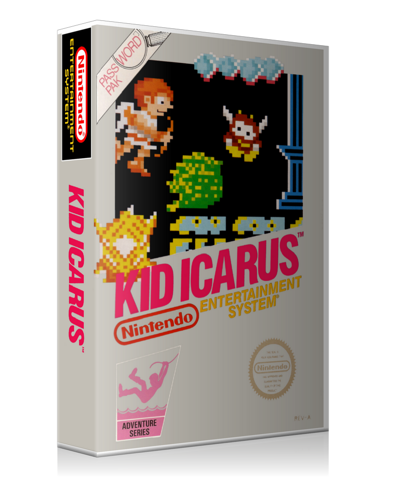 NES Kid Icarus Retail Game Cover To Fit A UGC Style Replacement Game Case