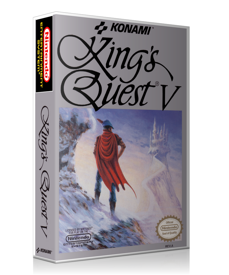 NES King's Quest 5 Retail Game Cover To Fit A UGC Style Replacement Game Case