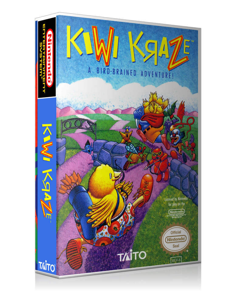 NES Kiwi Kraze Retail Game Cover To Fit A UGC Style Replacement Game Case