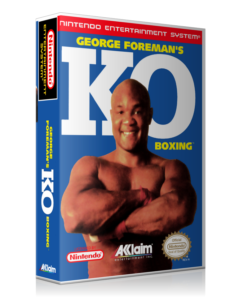 NES KO Boxing George Forman 3D Boxes Case Or Cover