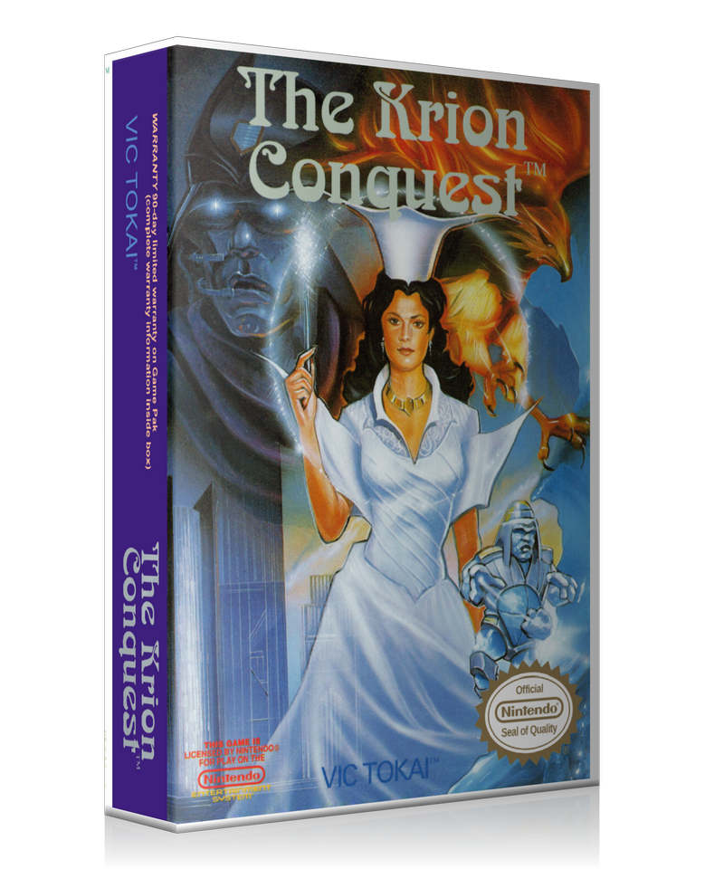 NES Krion Conquest Retail Game Cover To Fit A UGC Style Replacement Game Case