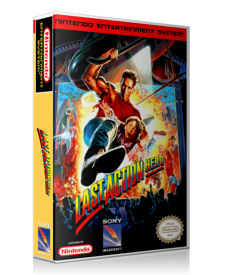 NES Last Action Hero Retail Game Cover To Fit A UGC Style Replacement Game Case