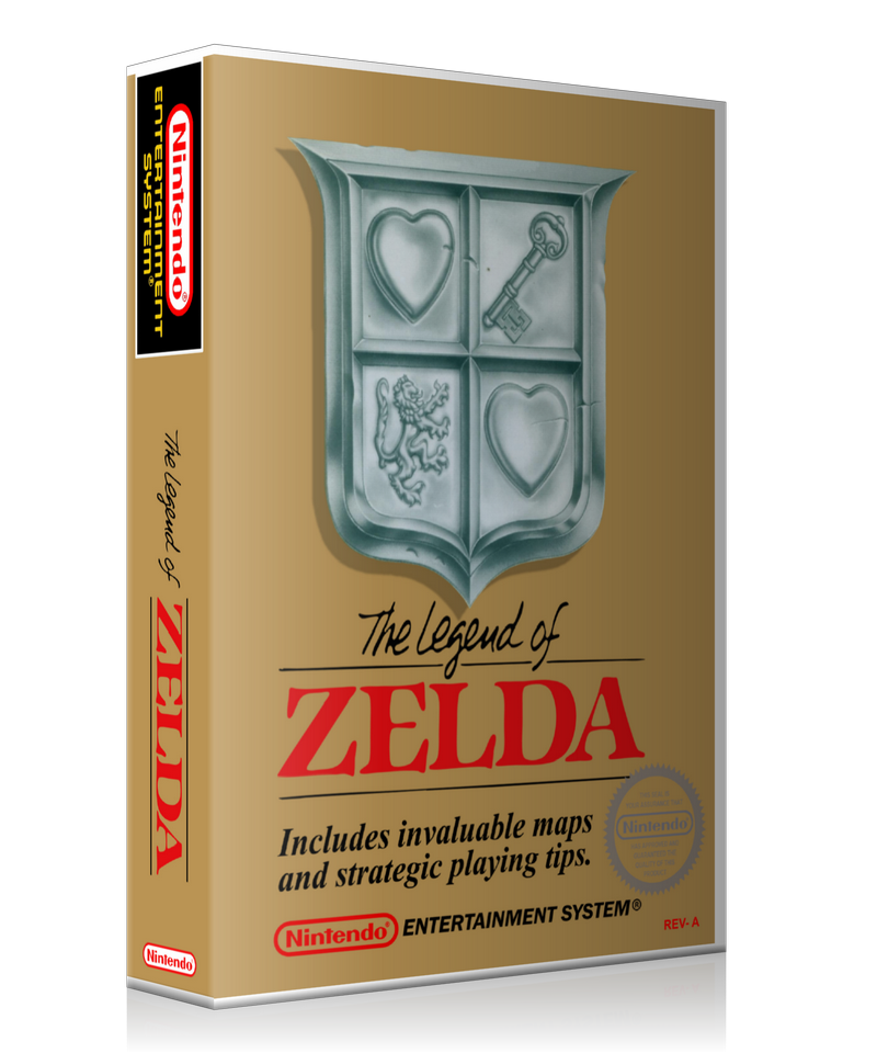NES Legend Of Zelda Gold Retail Game Cover To Fit A UGC Style Replacement Game Case
