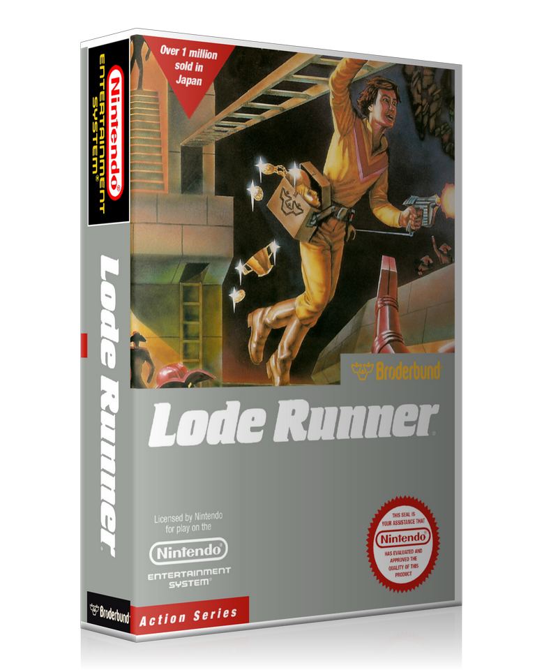 NES Lode Runner Retail Game Cover To Fit A UGC Style Replacement Game Case