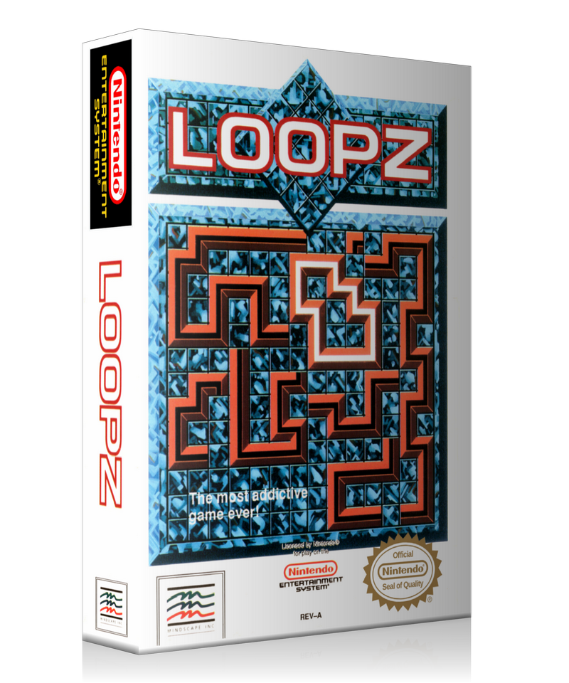 NES Loopz Retail Game Cover To Fit A UGC Style Replacement Game Case