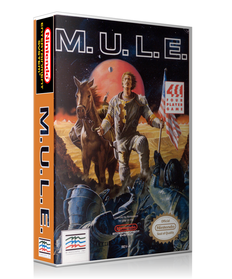 NES M.U.L.E. Retail Game Cover To Fit A UGC Style Replacement Game Case