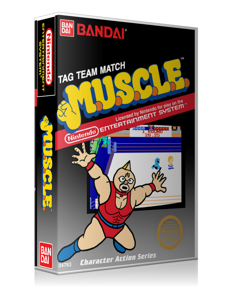 NES Muscle Retail Game Cover To Fit A UGC Style Replacement Game Case