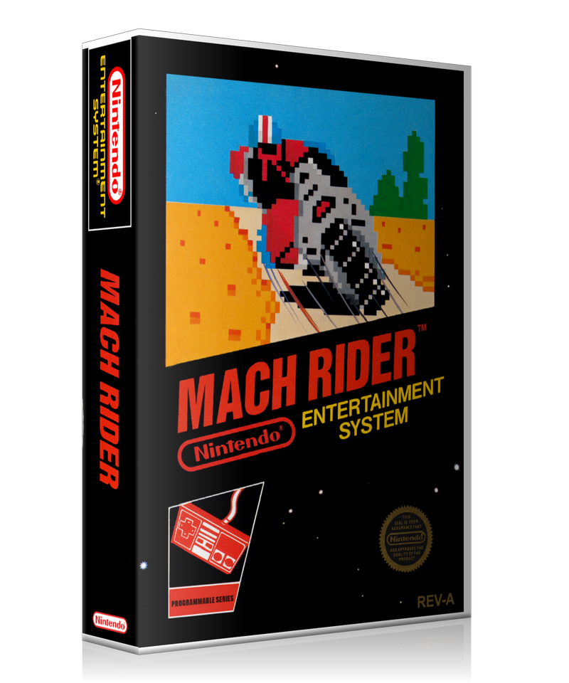 NES Mach Rider Retail Game Cover To Fit A UGC Style Replacement Game Case