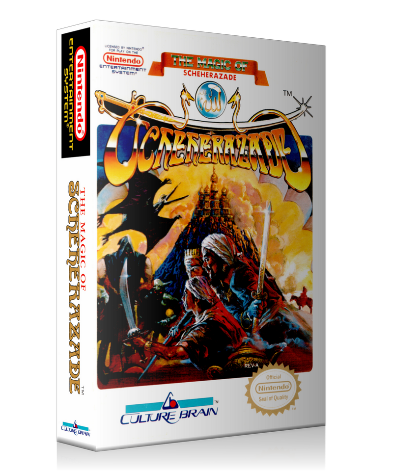 NES Magic Of Scheherazade Retail Game Cover To Fit A UGC Style Replacement Game Case