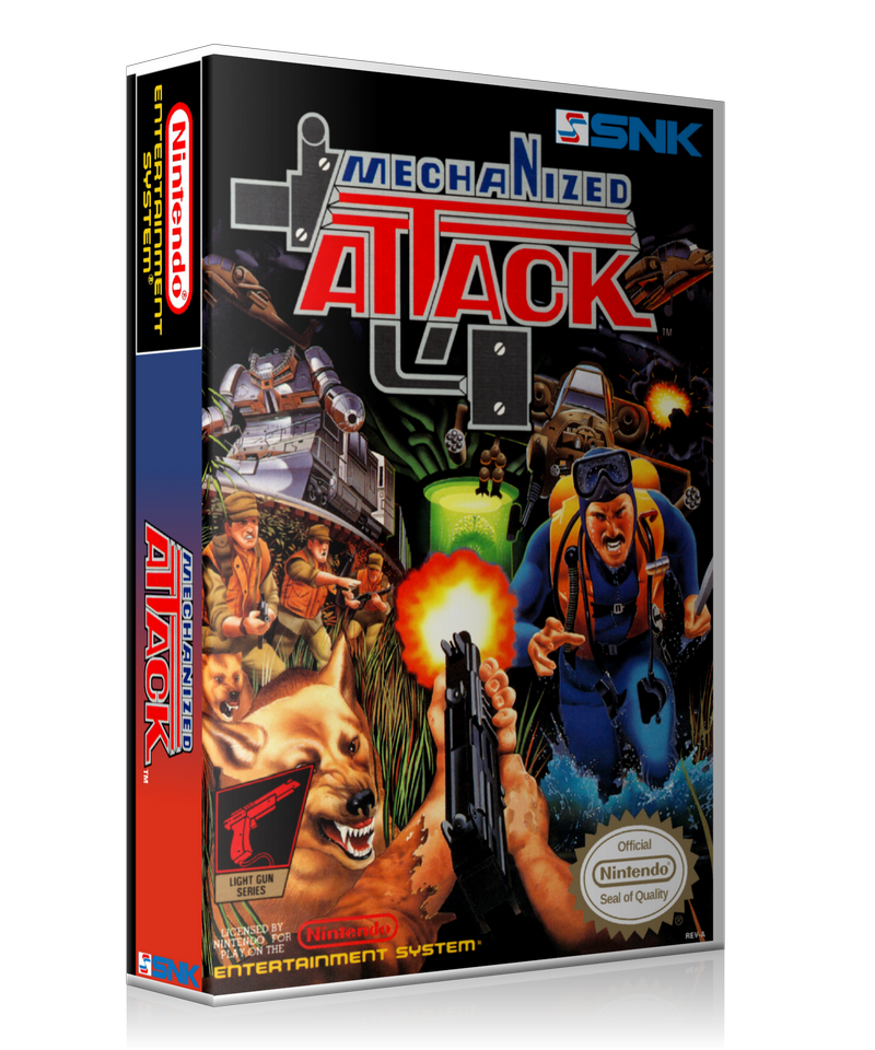 NES Mechanized Attack Retail Game Cover To Fit A UGC Style Replacement Game Case
