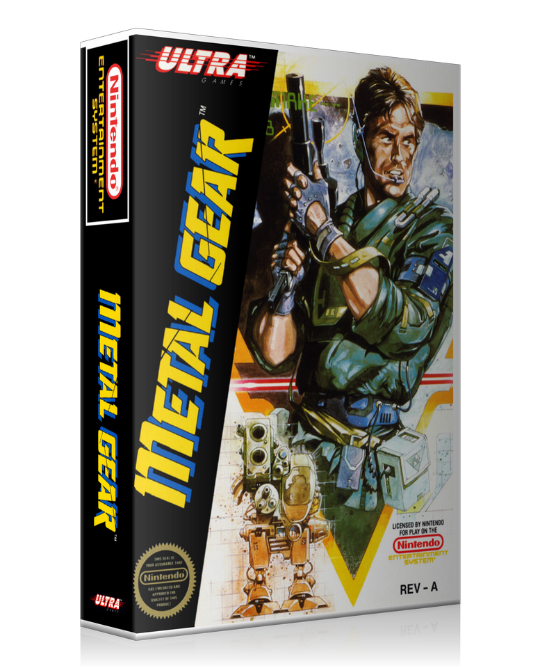 NES Metal Gear Retail Game Cover To Fit A UGC Style Replacement Game Case