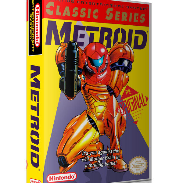Metroid outlet nes box