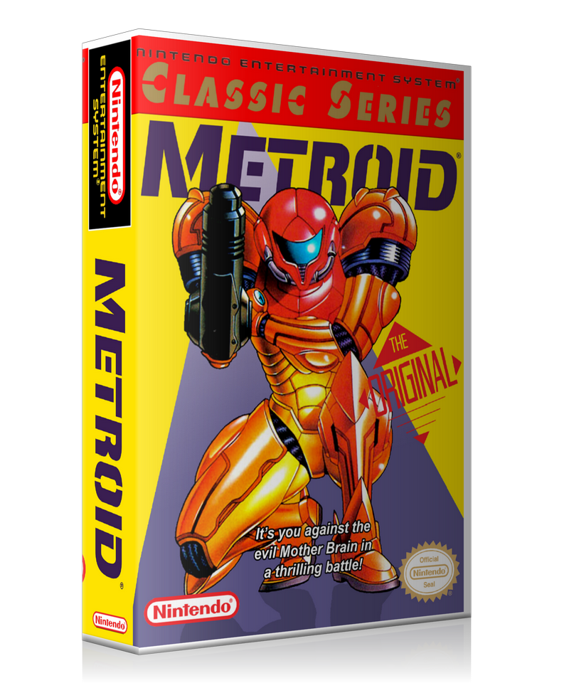 NES Metroid Classic Series Retail Game Cover To Fit A UGC Style Replacement Game Case