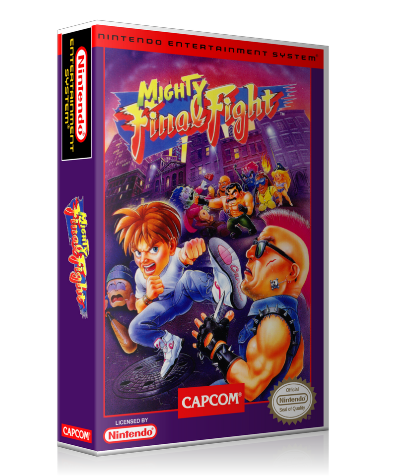 NES Mighty Final Fight Retail Game Cover To Fit A UGC Style Replacement Game Case