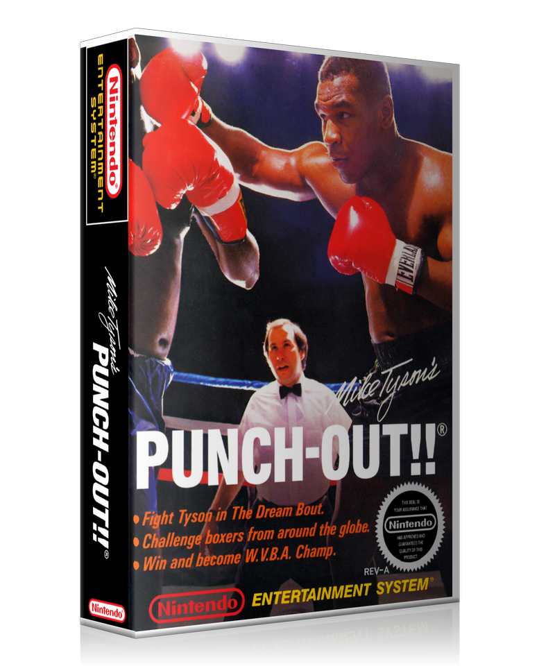 NES Mike Tyson's Punch Out Retail Game Cover To Fit A UGC Style Replacement Game Case