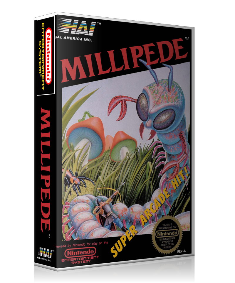 NES Millipede Retail Game Cover To Fit A UGC Style Replacement Game Case