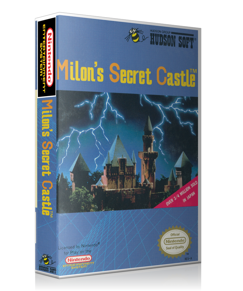 NES Milon's Secret Castle Retail Game Cover To Fit A UGC Style Replacement Game Case