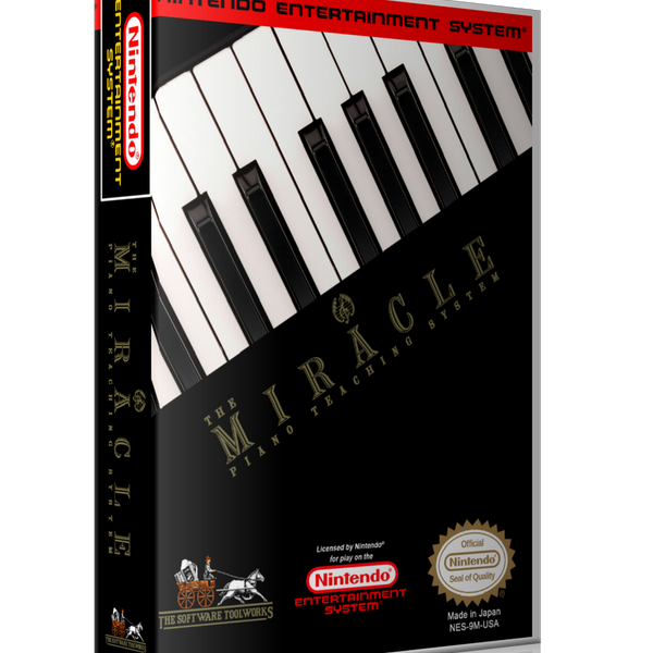 NES Miracle Piano Teaching System Retail Game Cover To Fit A UGC Style