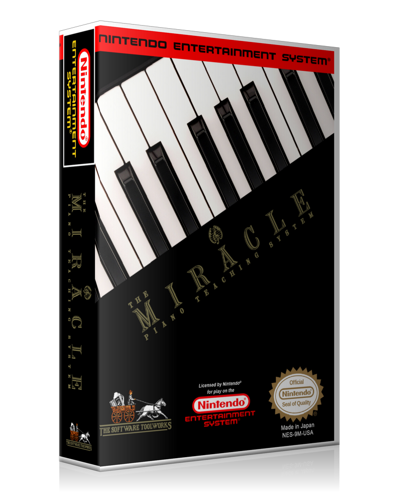 NES Miracle Piano Teaching System Retail Game Cover To Fit A UGC Style Replacement Game Case