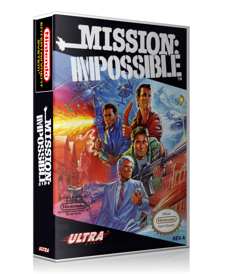 NES Mission Impossible Retail Game Cover To Fit A UGC Style Replacement Game Case