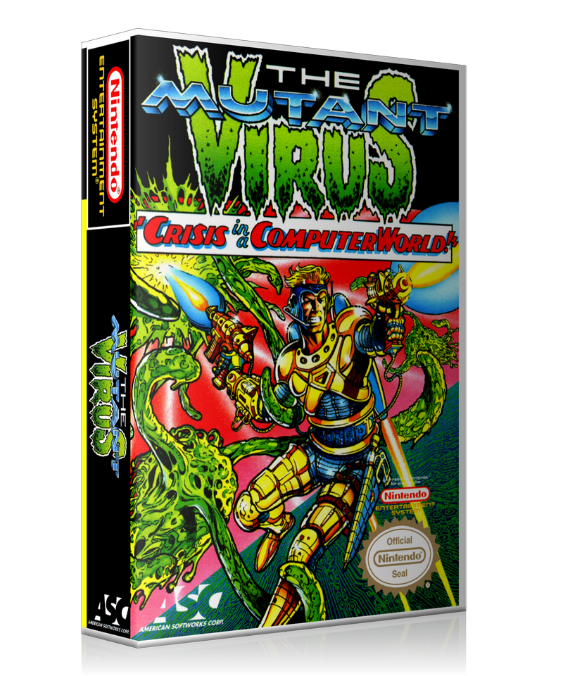 NES Mutant Virus Retail Game Cover To Fit A UGC Style Replacement Game Case