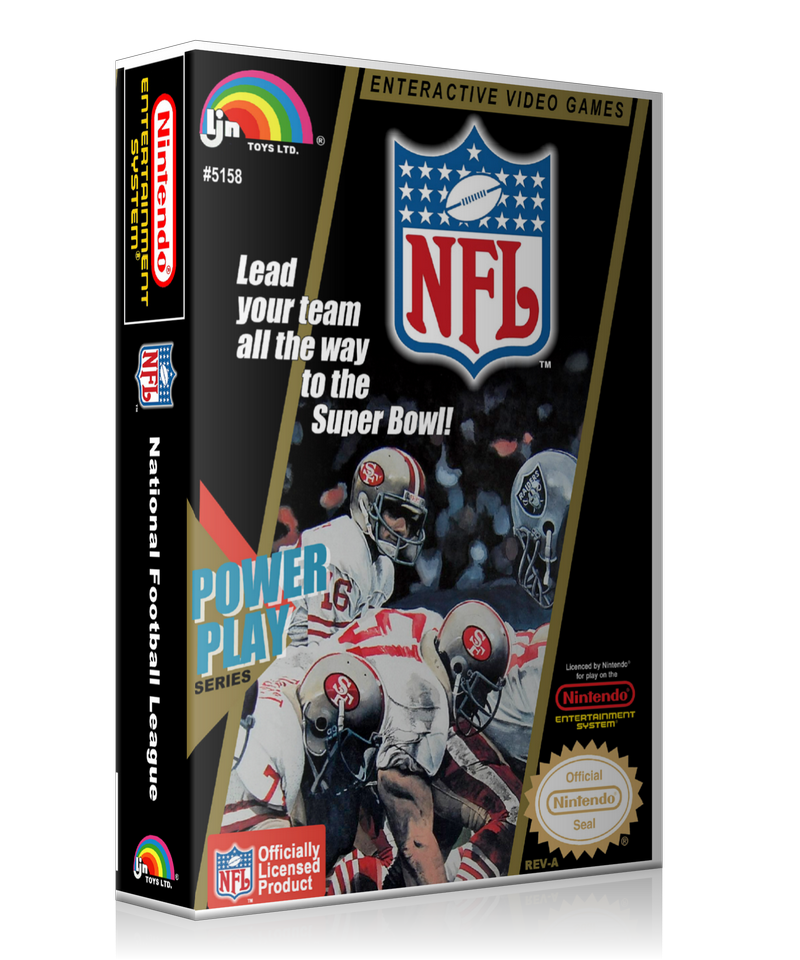 NES NFL Football Retail Game Cover To Fit A UGC Style Replacement Game Case