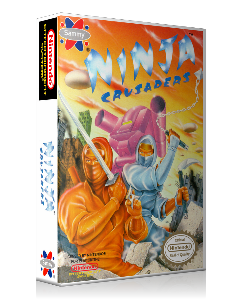NES Ninja Crusaders Retail Game Cover To Fit A UGC Style Replacement Game Case