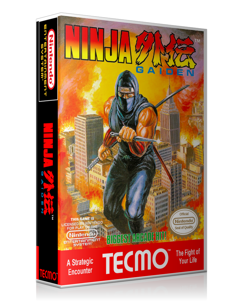 NES Ninja Gaiden Retail Game Cover To Fit A UGC Style Replacement Game Case