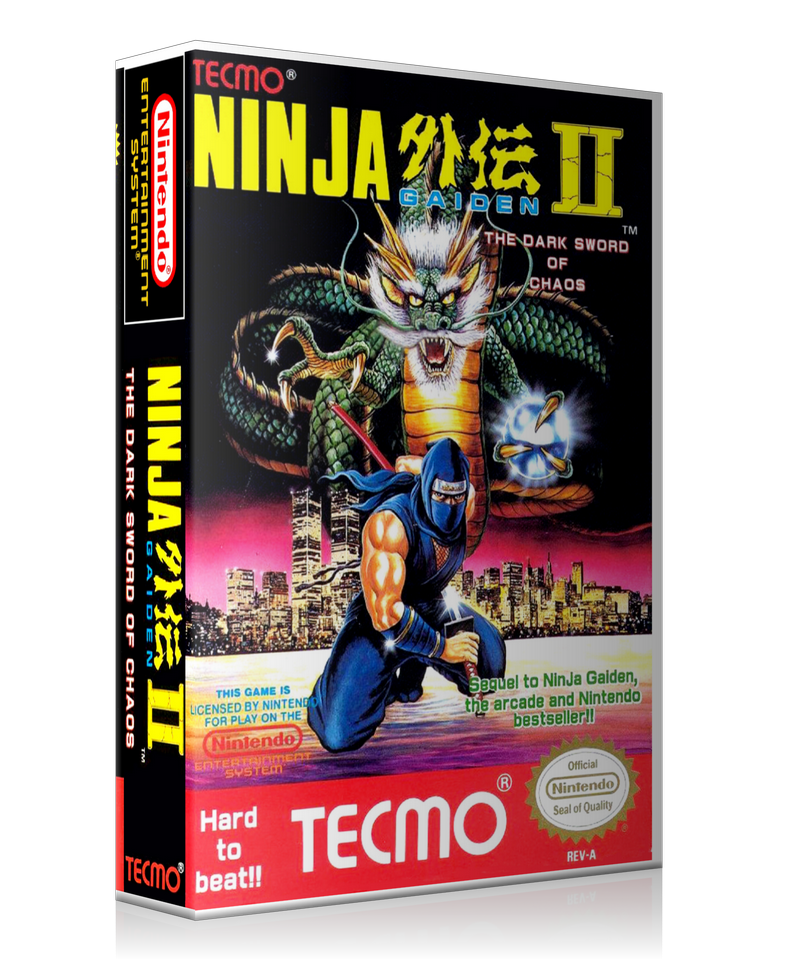 NES Ninja Gaiden 2 Retail Game Cover To Fit A UGC Style Replacement Game Case