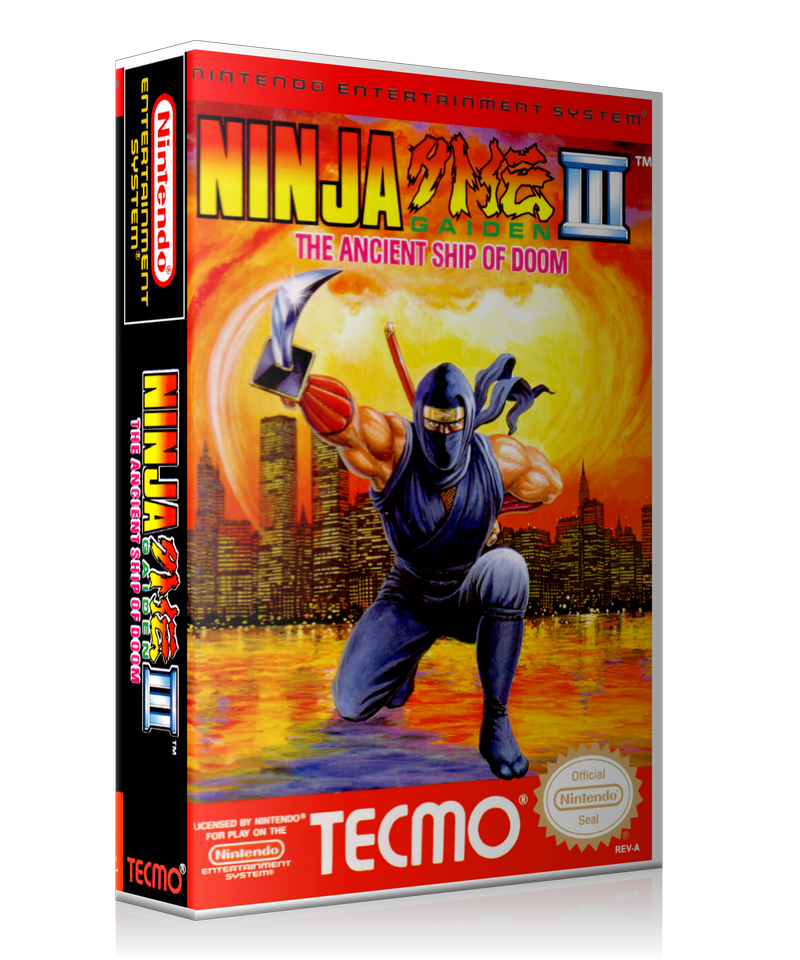 NES Ninja Gaiden 3 Retail Game Cover To Fit A UGC Style Replacement Game Case