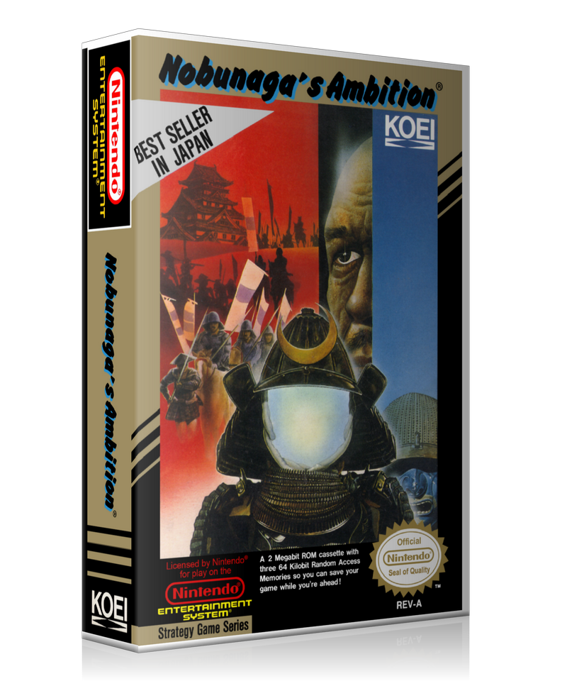 NES Nobunaga's Ambition Retail Game Cover To Fit A UGC Style Replacement Game Case