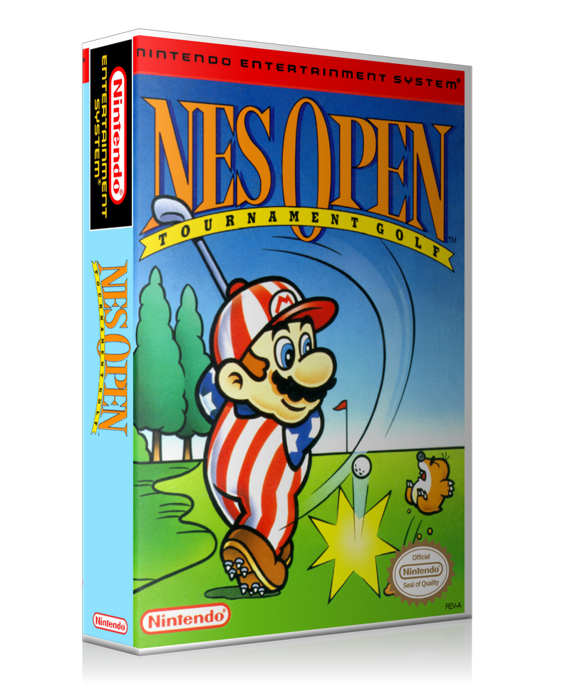 NES Open Tournament Golf Retail Game Cover To Fit A UGC Style Replacement Game Case