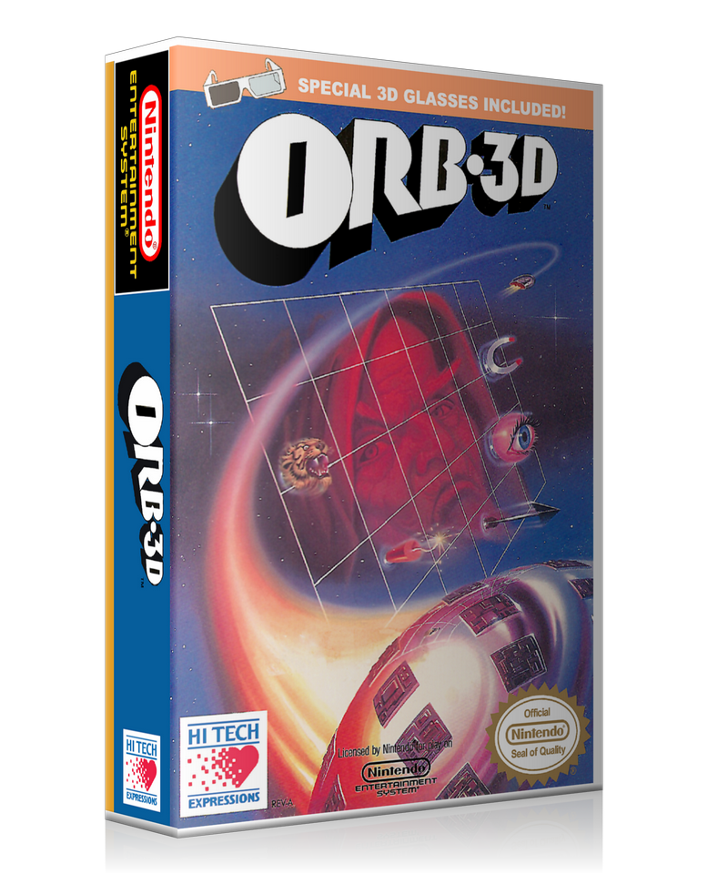 NES ORB 3d Retail Game Cover To Fit A UGC Style Replacement Game Case