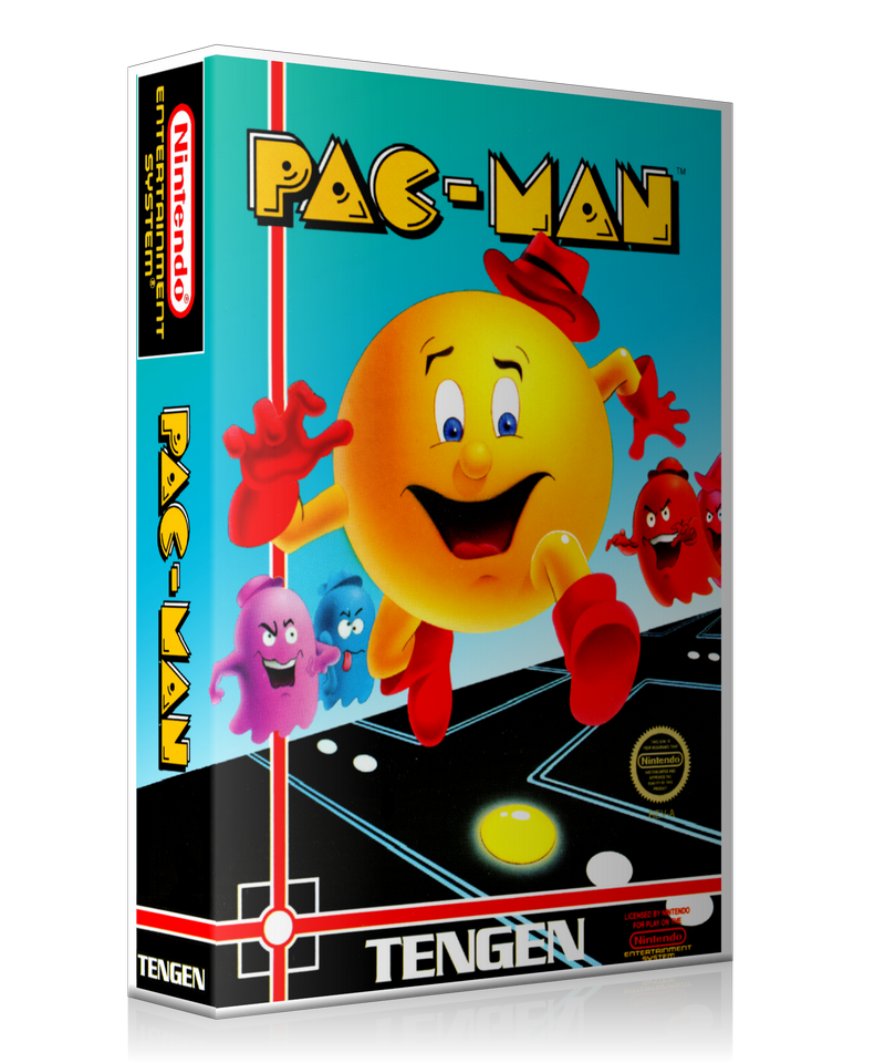 NES Pacman Tengen Licensed Retail Game Cover To Fit A UGC Style Replacement Game Case