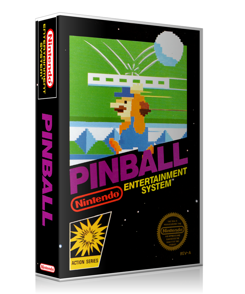 NES Pinball Retail Game Cover To Fit A UGC Style Replacement Game Case