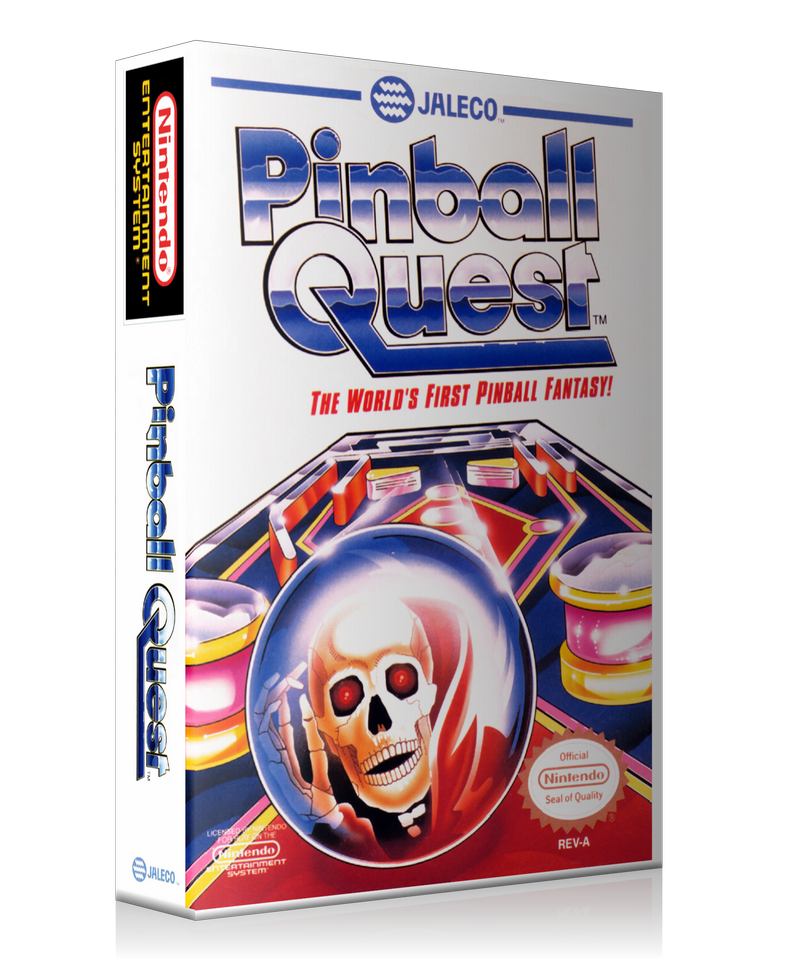 NES Pinball Quest Retail Game Cover To Fit A UGC Style Replacement Game Case