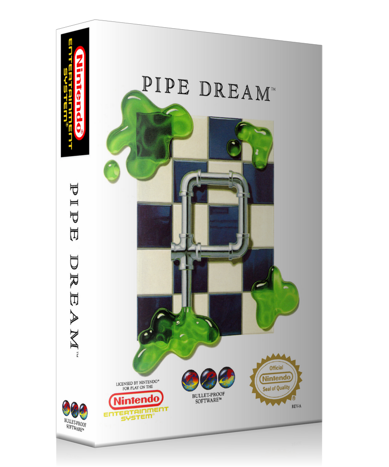 NES Pipe Dream Retail Game Cover To Fit A UGC Style Replacement Game Case